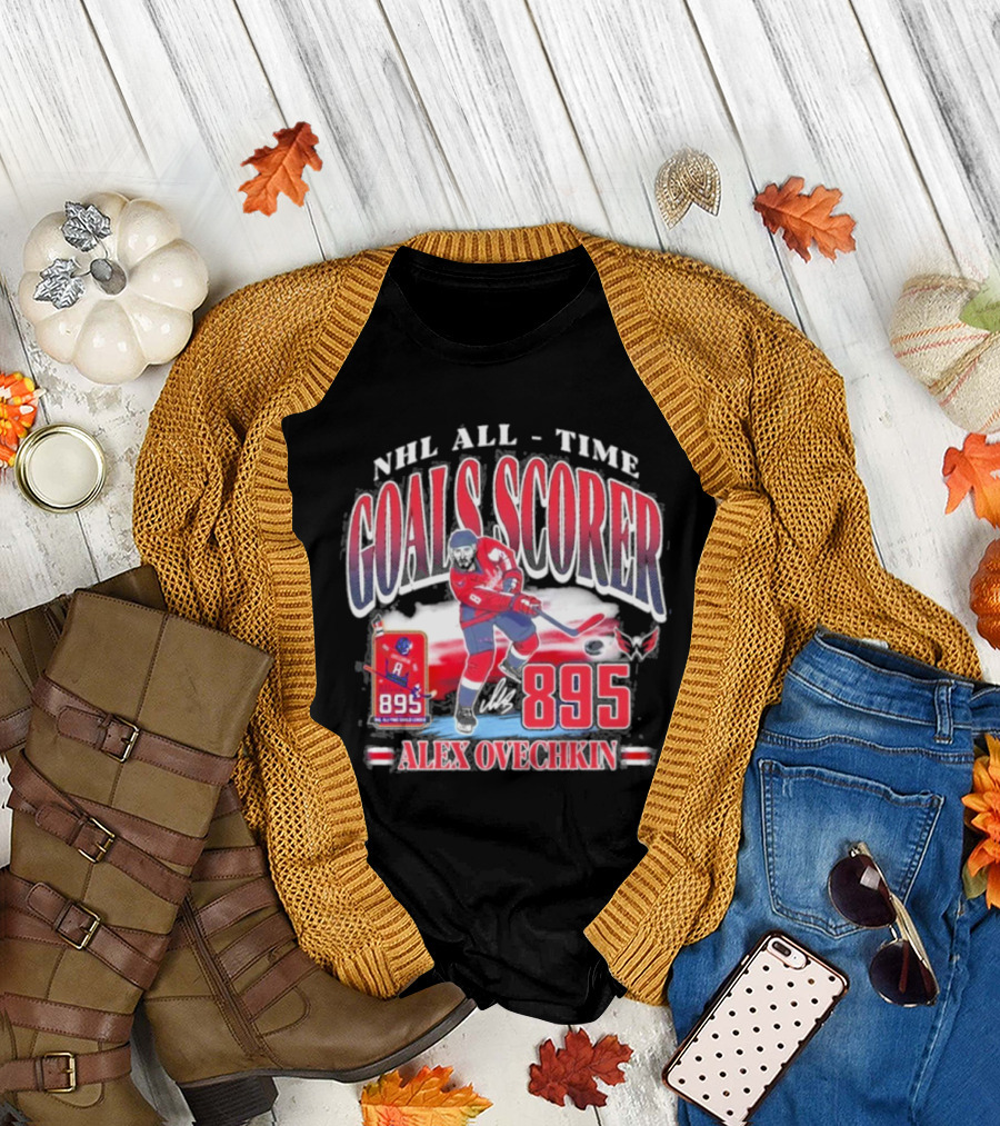 NHL All Time Goals Scorer 895 Alex Ovechkin T-Shirt