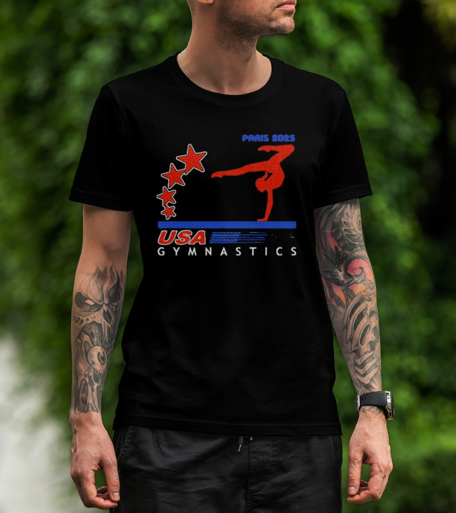 Paris 2025 USA Gymnastics Stars T-Shirt