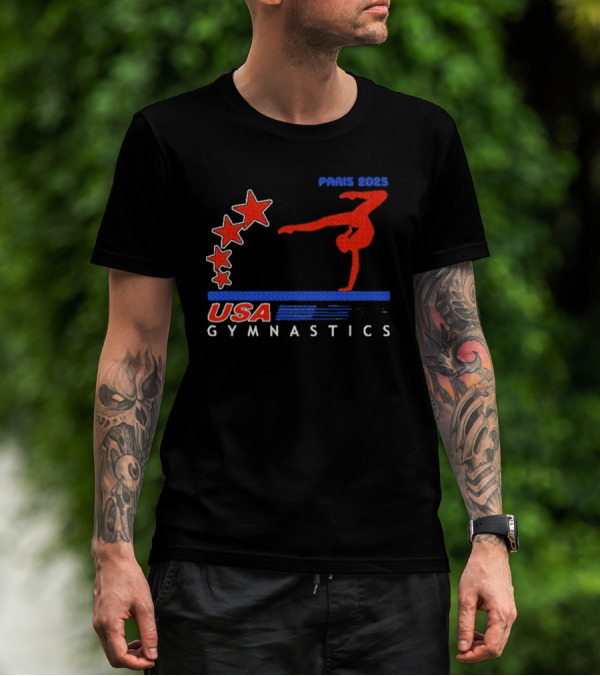 Paris 2025 USA Gymnastics Stars T-Shirt