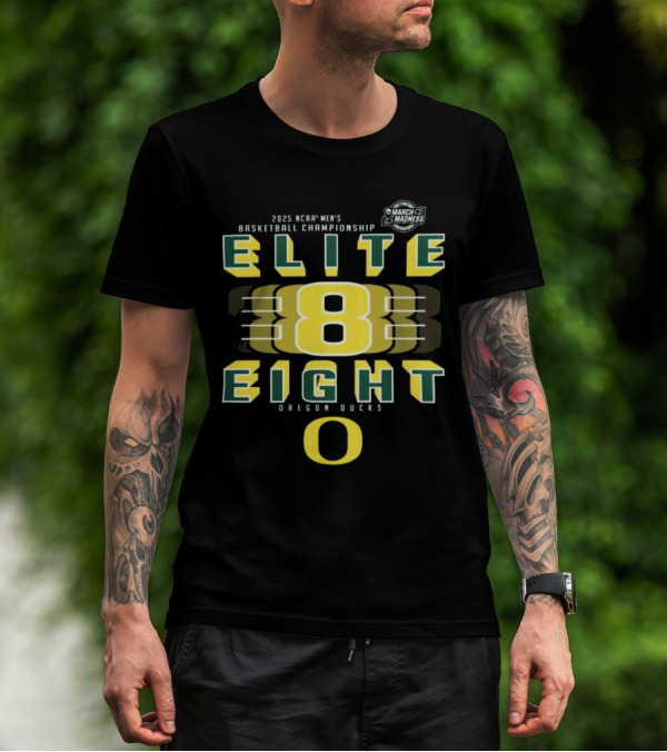 2025 NCAA Men's Basketball Championship Elite Eight Oregon Ducks T-Shirt