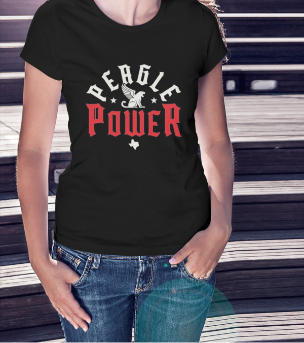 Peagle Power Winged Griffin Texas Baseball T-Shirt