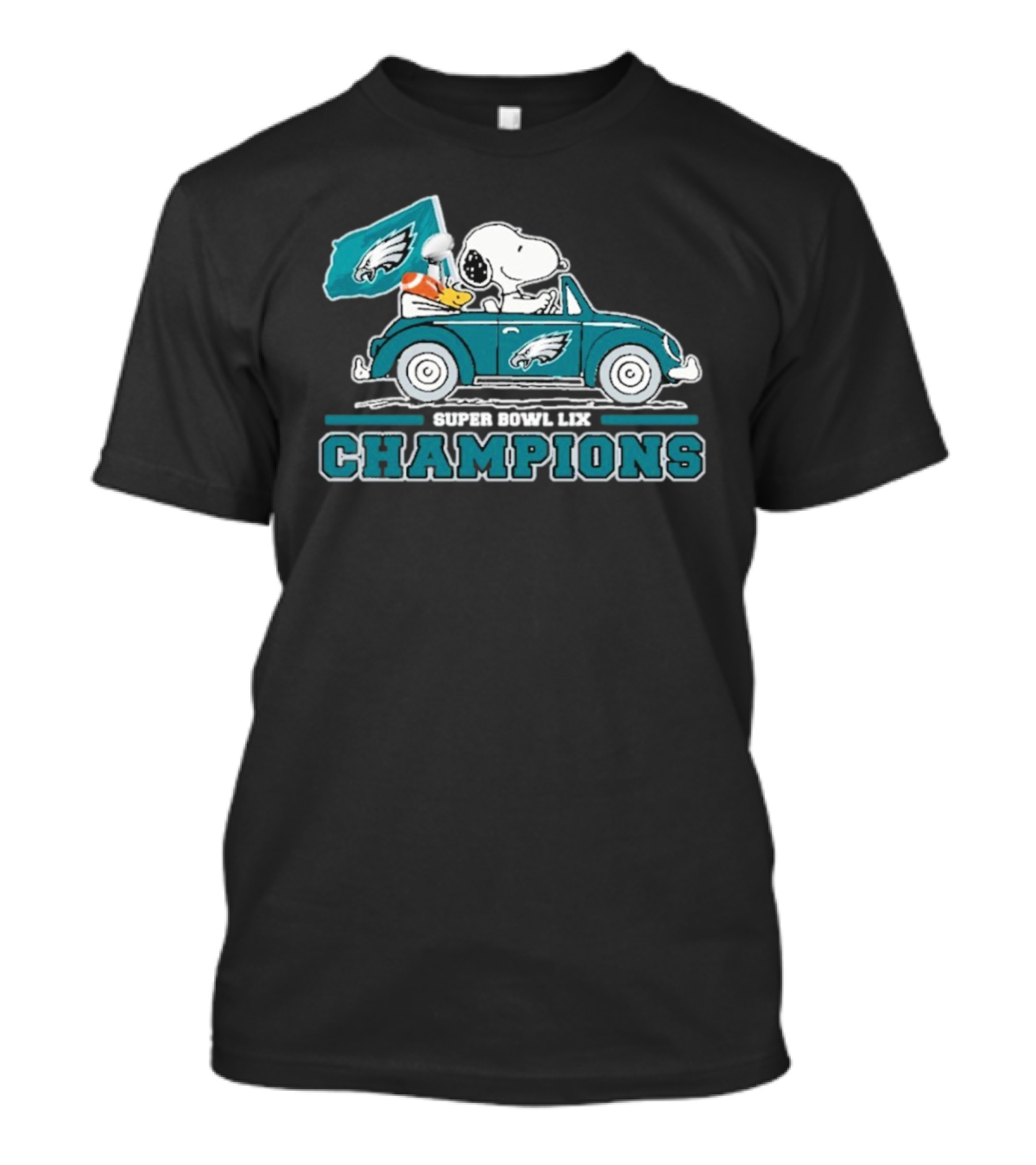 Peanuts Snoopy Woodstock Philadelphia Eagles Super Bowl LIX Champions T-Shirt