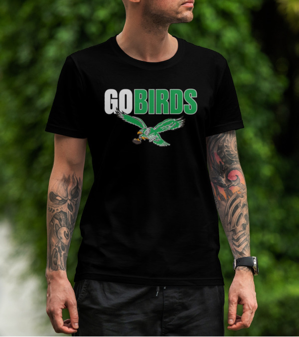 Philadelphia Eagles Go Birds Flying Eagle Emblem T-Shirt