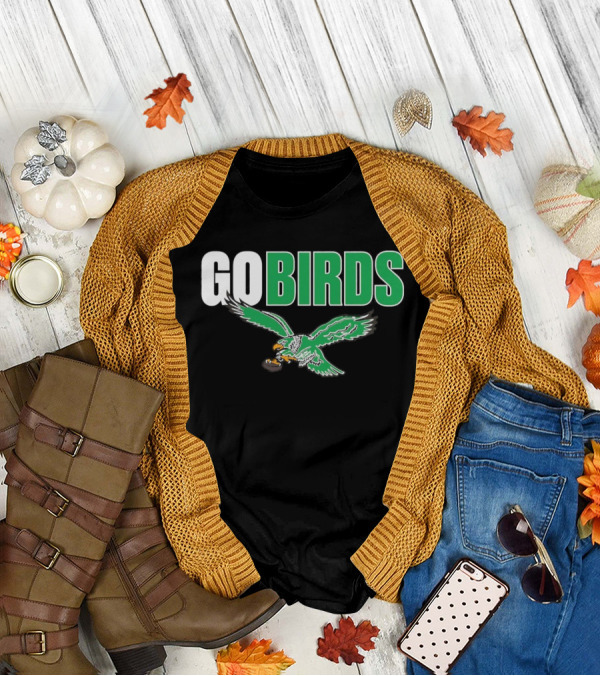 Philadelphia Eagles Go Birds Flying Eagle Emblem T-Shirt