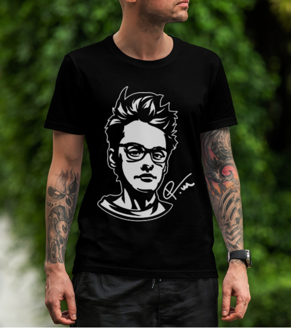 Petteri Mäkiranta Signature Illustration With Glasses And Spiky Hair T-Shirt