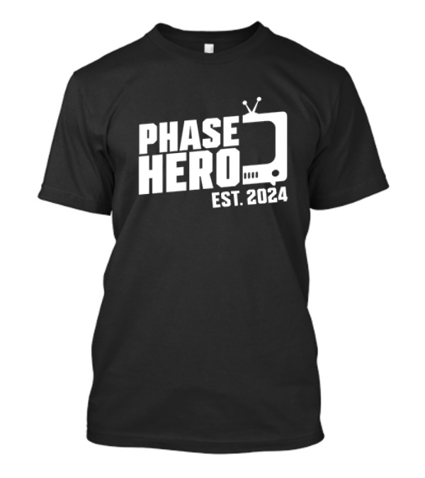 Phase Hero Est 2024 Retro TV Theme T-Shirt