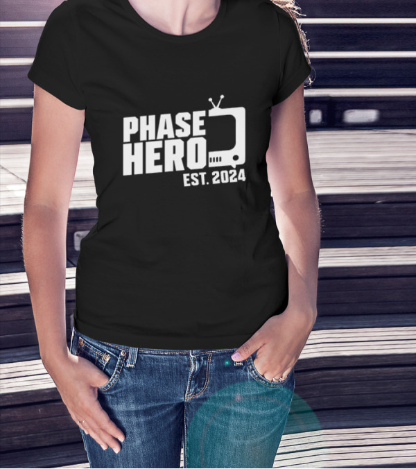 Phase Hero Est 2024 Retro TV Theme T-Shirt
