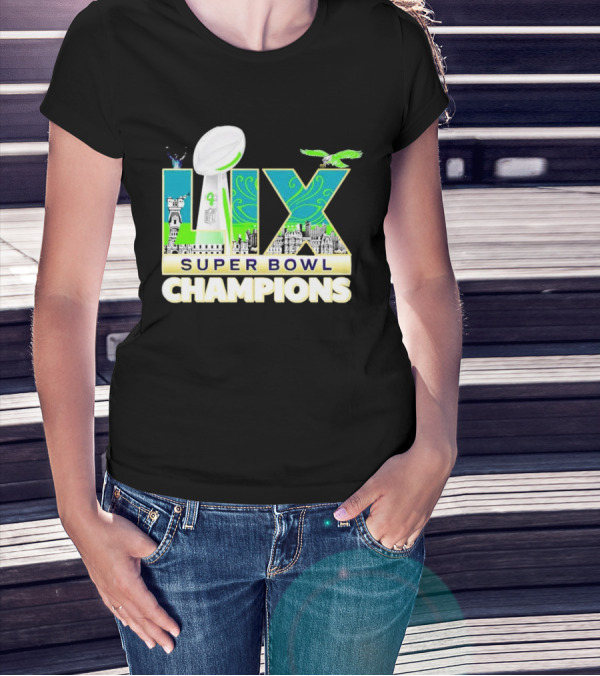 Philadelphia Eagles Super Bowl LIX Champions T-Shirt