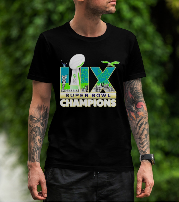 Philadelphia Eagles Super Bowl LIX Champions T-Shirt