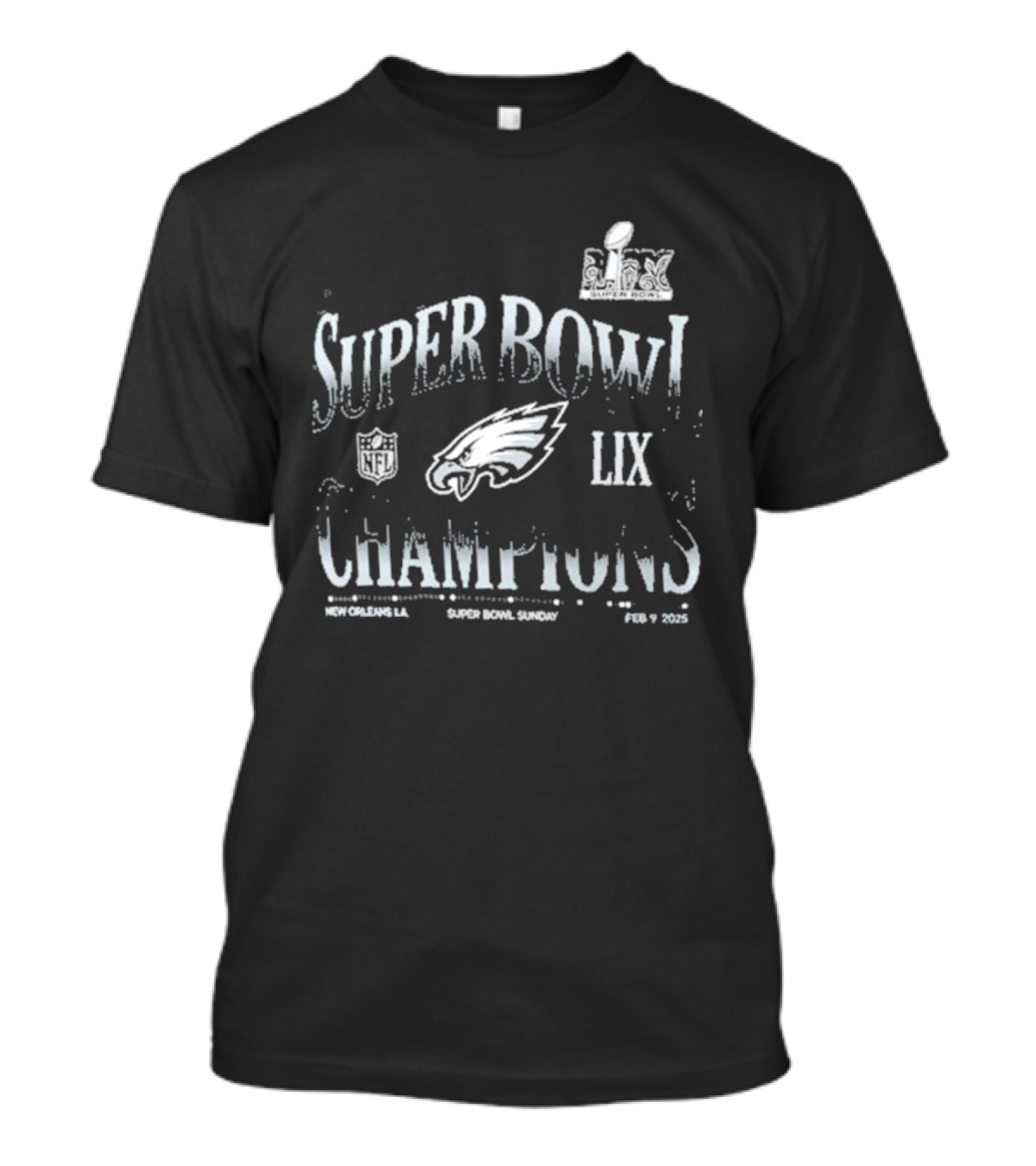 Super Bowl LIX Champions Philadelphia Eagles Feb 7 2025 Nike 90s Retro T-Shirt