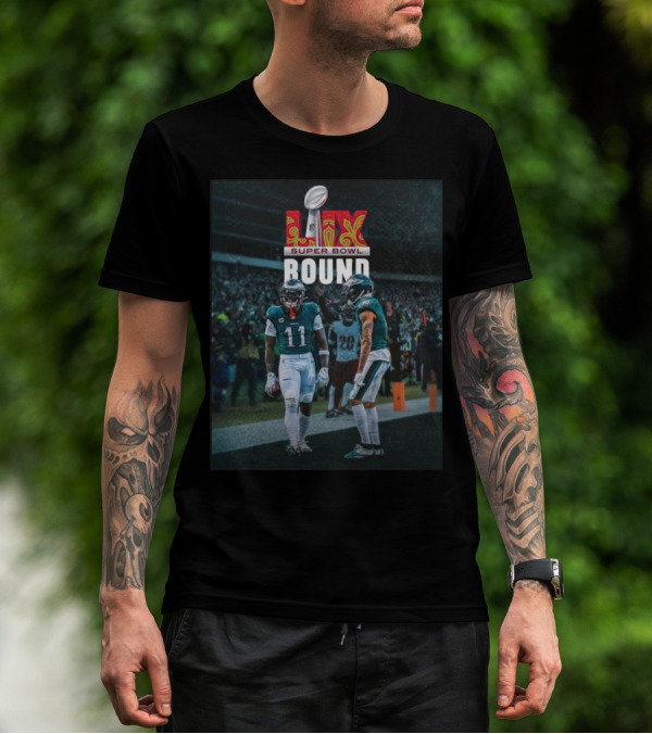 Philadelphia Eagles A.J. Brown DeVonta Smith Super Bowl LIX Bound T-Shirt