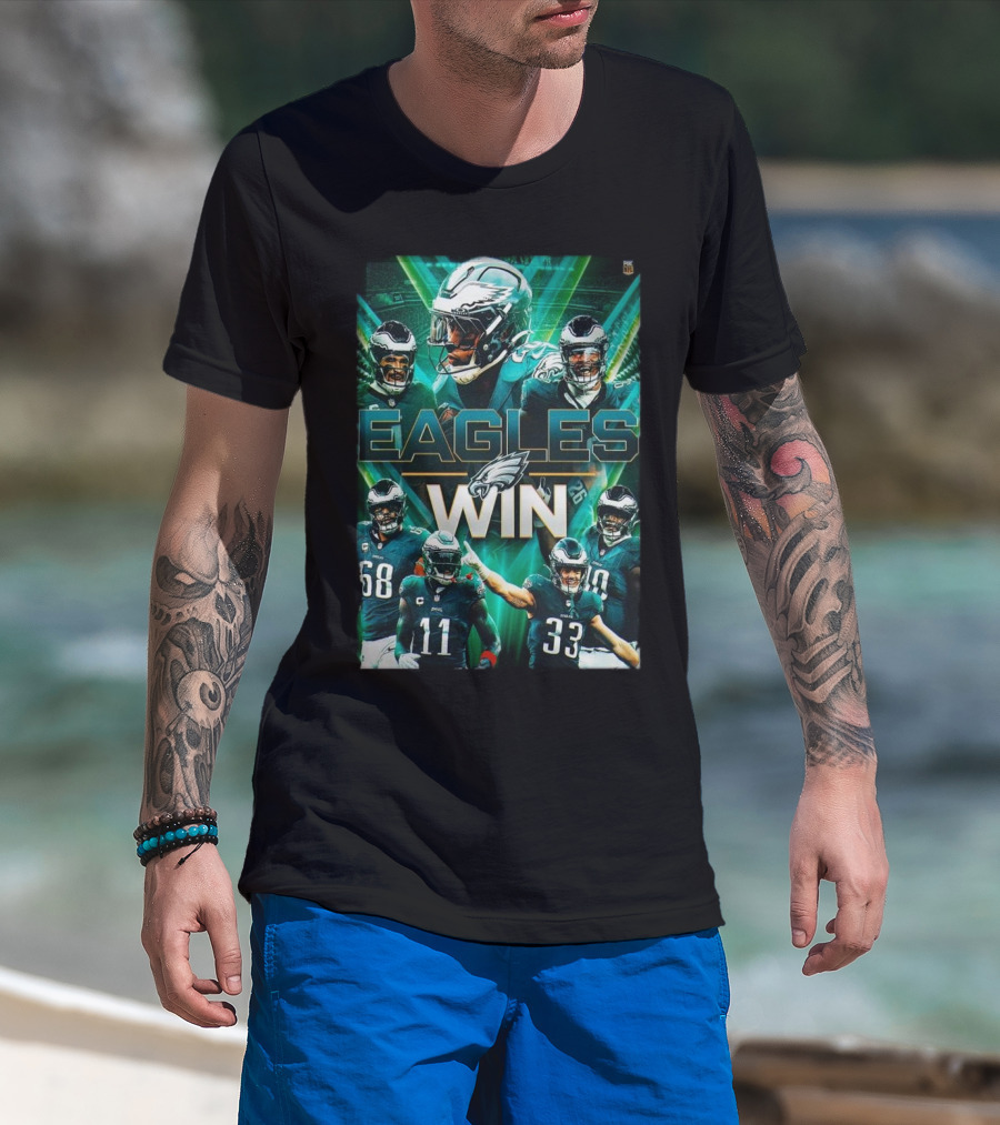 Eagles Win Philadelphia NFL Game Day Victory Over Green Bay Packers January 12th 2024 T-Shirt