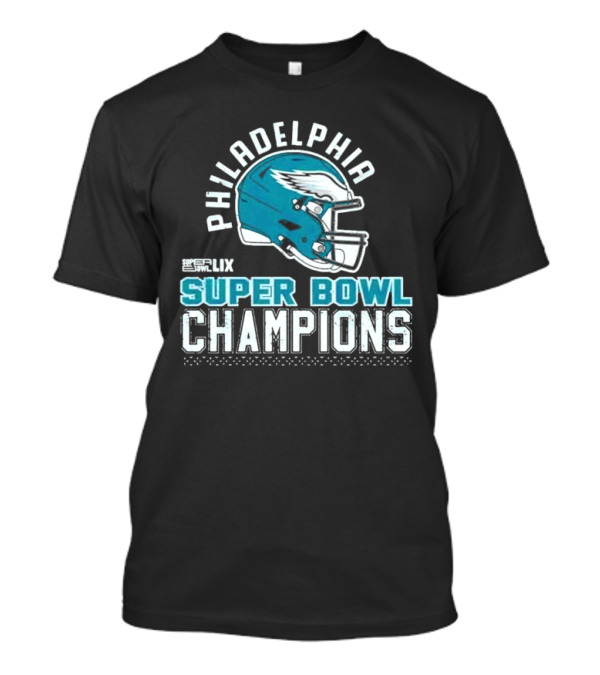 Philadelphia Eagles Super Bowl LII Champions Helmet Football T-Shirt