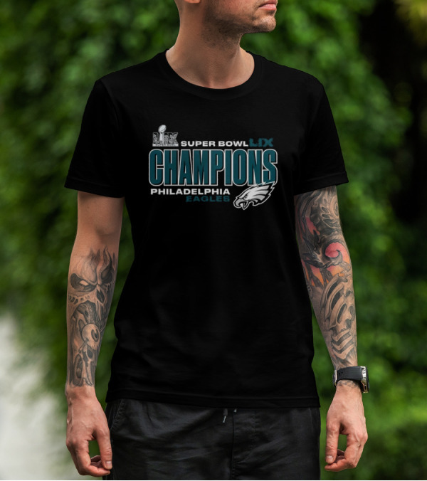 Philadelphia Eagles Super Bowl LIX Champions Fanatics Under The Lights Big & Tall T-Shirt