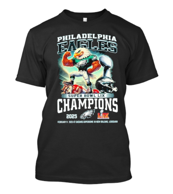 Philadelphia Eagles Super Bowl LIX Champions 2025 New Orleans February 2025 T-Shirt