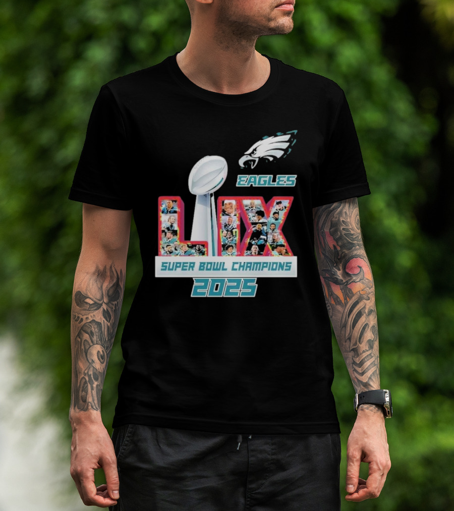 Philadelphia Eagles LIX Super Bowl Champions 2025 Edition T-Shirt
