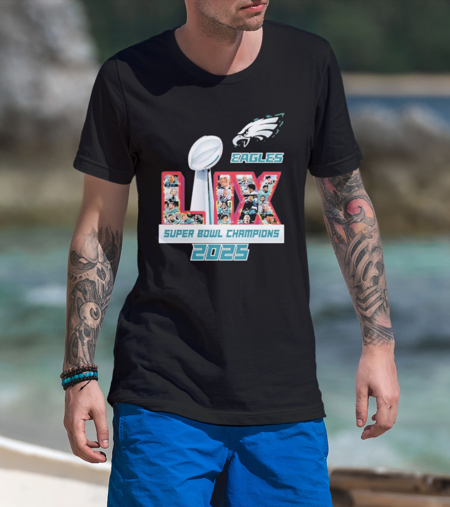 Philadelphia Eagles LIX Super Bowl Champions 2025 Edition T-Shirt