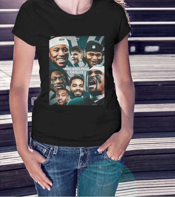 Philadelphia Eagles Fly Eagles Fly Super Bowl LIX Reign Supreme Sunday Faces T-Shirt