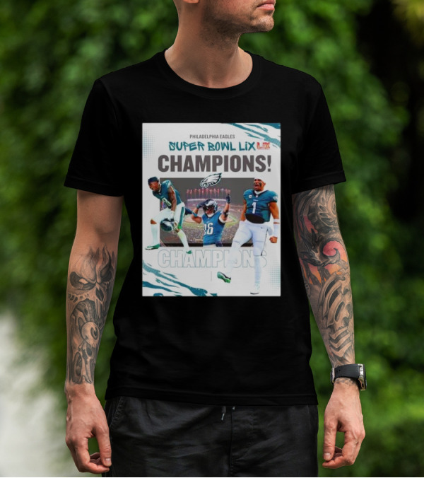 Philadelphia Eagles Super Bowl LIX Champions Celebration T-Shirt