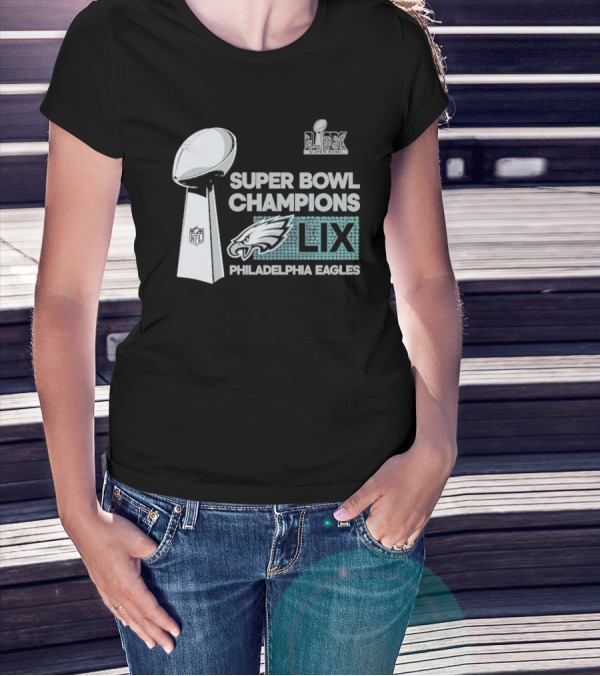 Philadelphia Eagles Super Bowl LIX Champions Trophy Collection T-Shirt