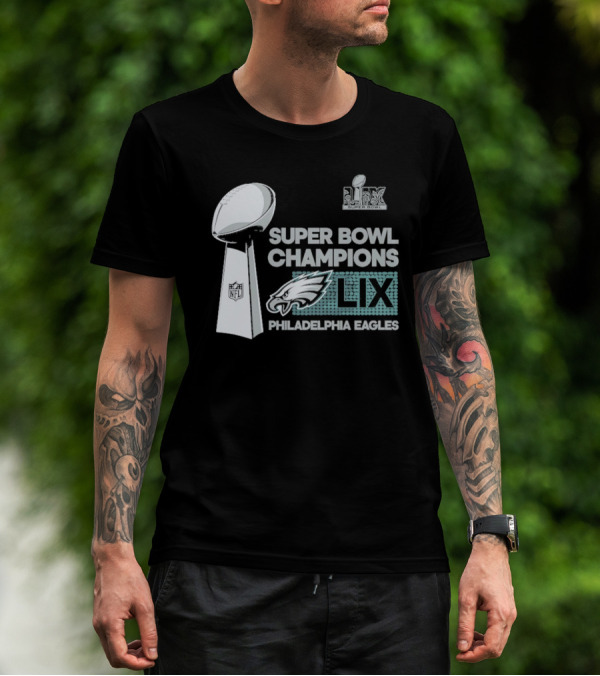 Philadelphia Eagles Super Bowl LIX Champions Trophy Collection T-Shirt