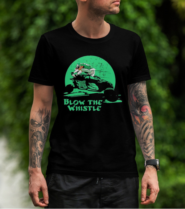 Philadelphia Eagles Vs Kansas City Chiefs Blow The Whistle Green Player Illustration T-Shirt