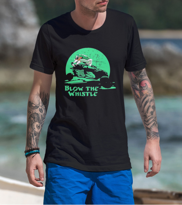 Philadelphia Eagles Vs Kansas City Chiefs Blow The Whistle Green Player Illustration T-Shirt