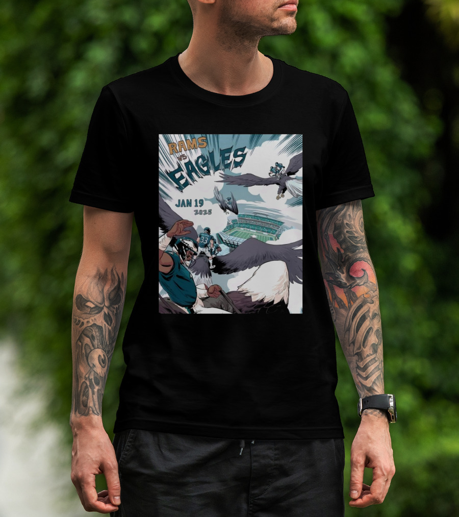 Rams Vs Eagles Jan 19 2025 Flying In For Today's Hunt T-Shirt