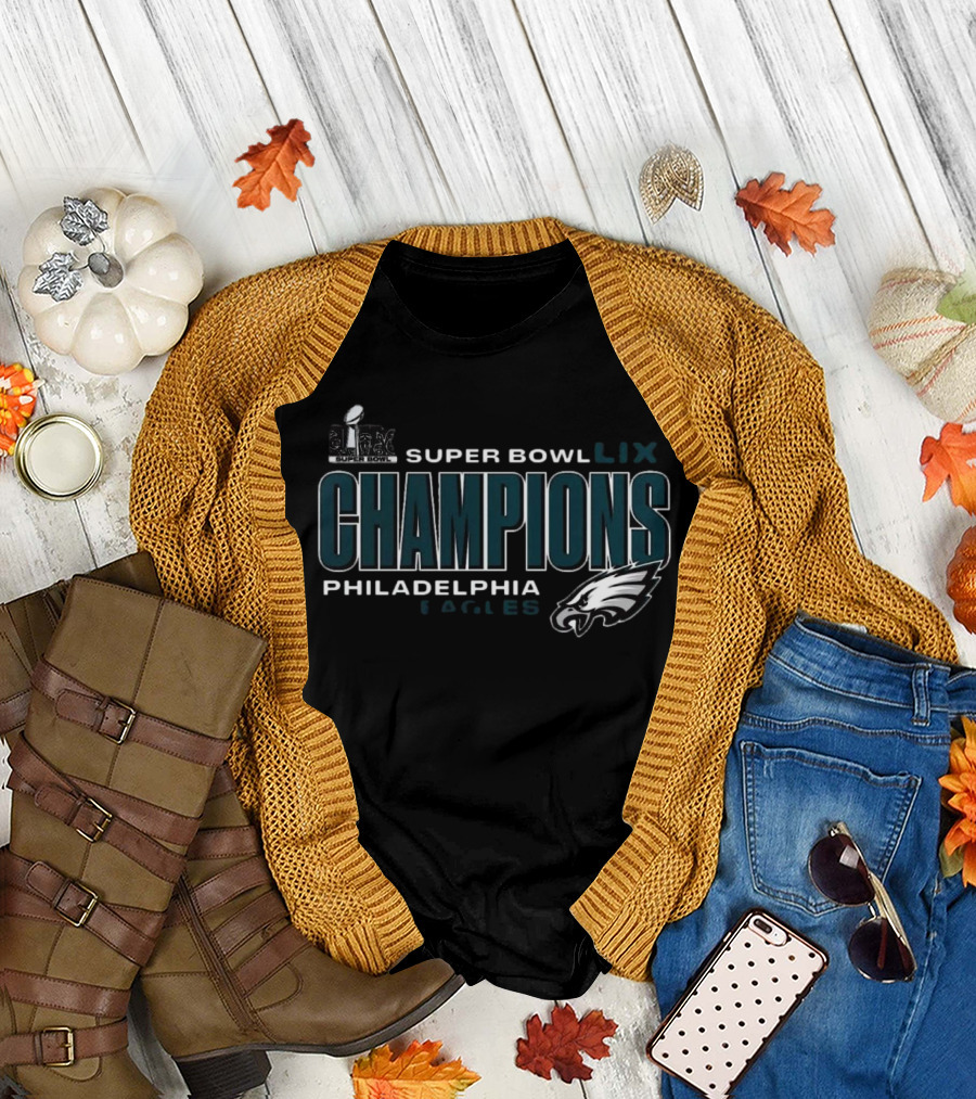 Super Bowl LIX Champions Philadelphia Eagles Victory Chiefs Football Triumph T-Shirt
