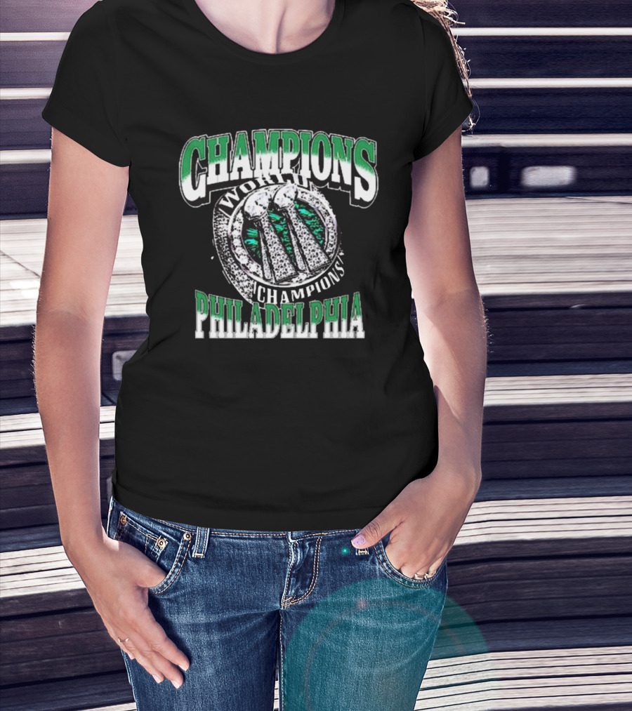 Philadelphia World Champions Philadelphia Eagles Rings Super Bowl LIX T-Shirt