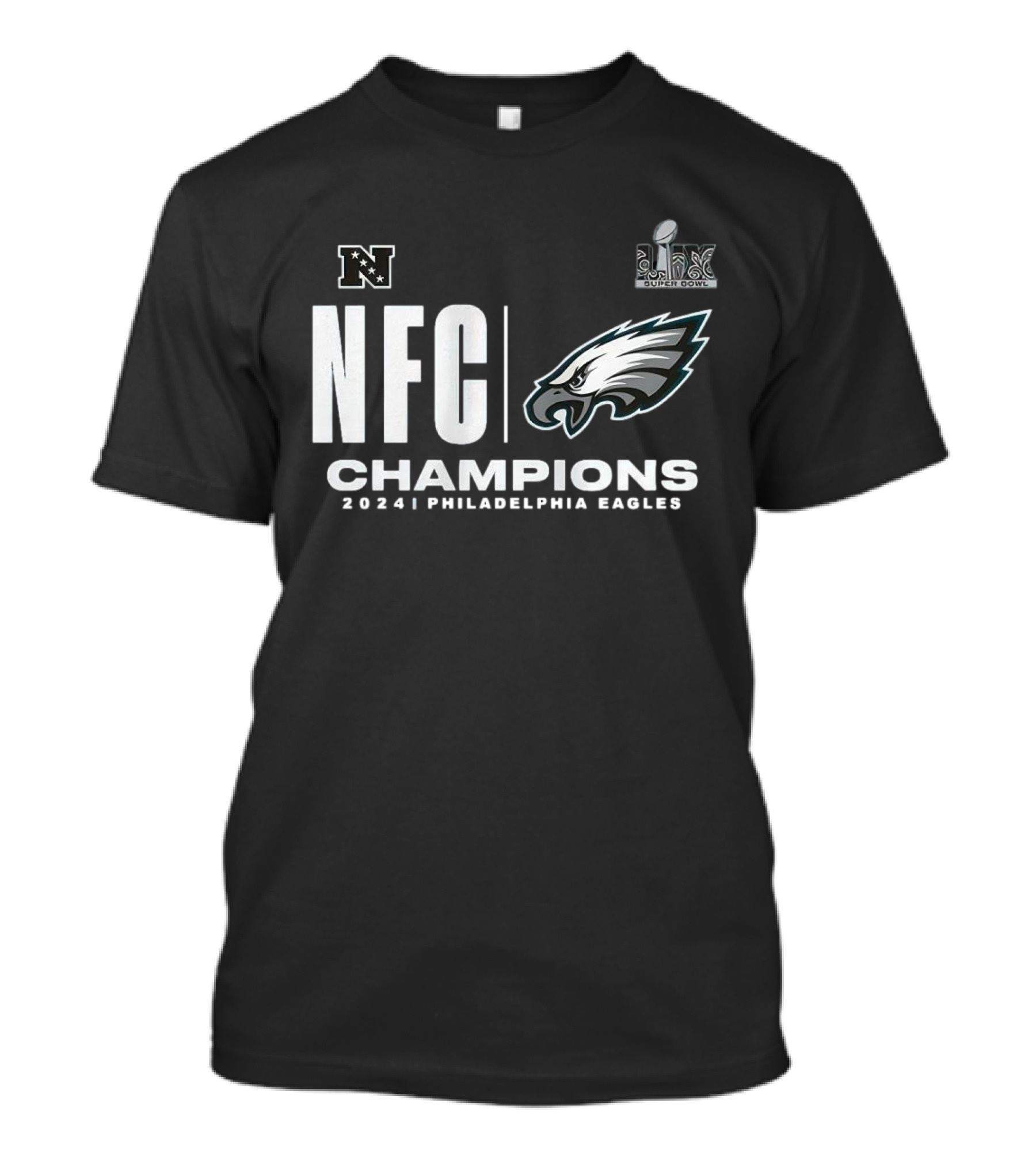 NFC Champions 2024 Philadelphia Eagles Super Bowl LVIX T-Shirt