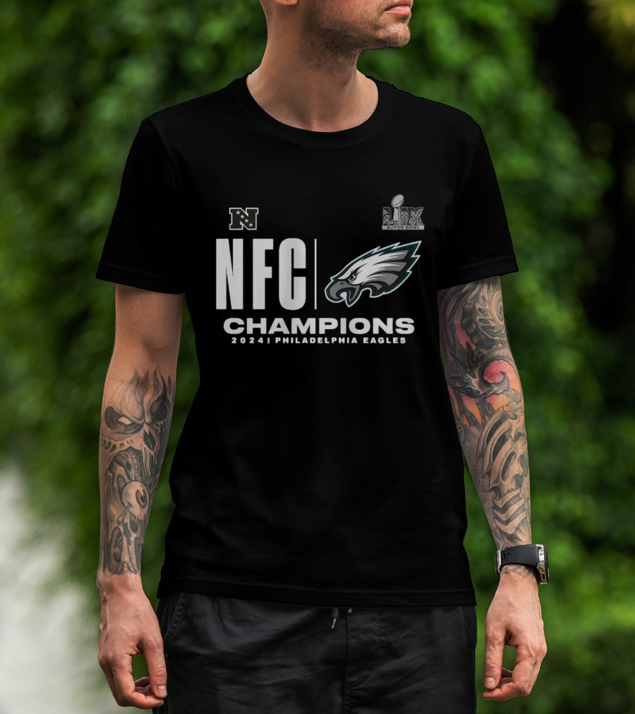NFC Champions 2024 Philadelphia Eagles Super Bowl LVIX T-Shirt