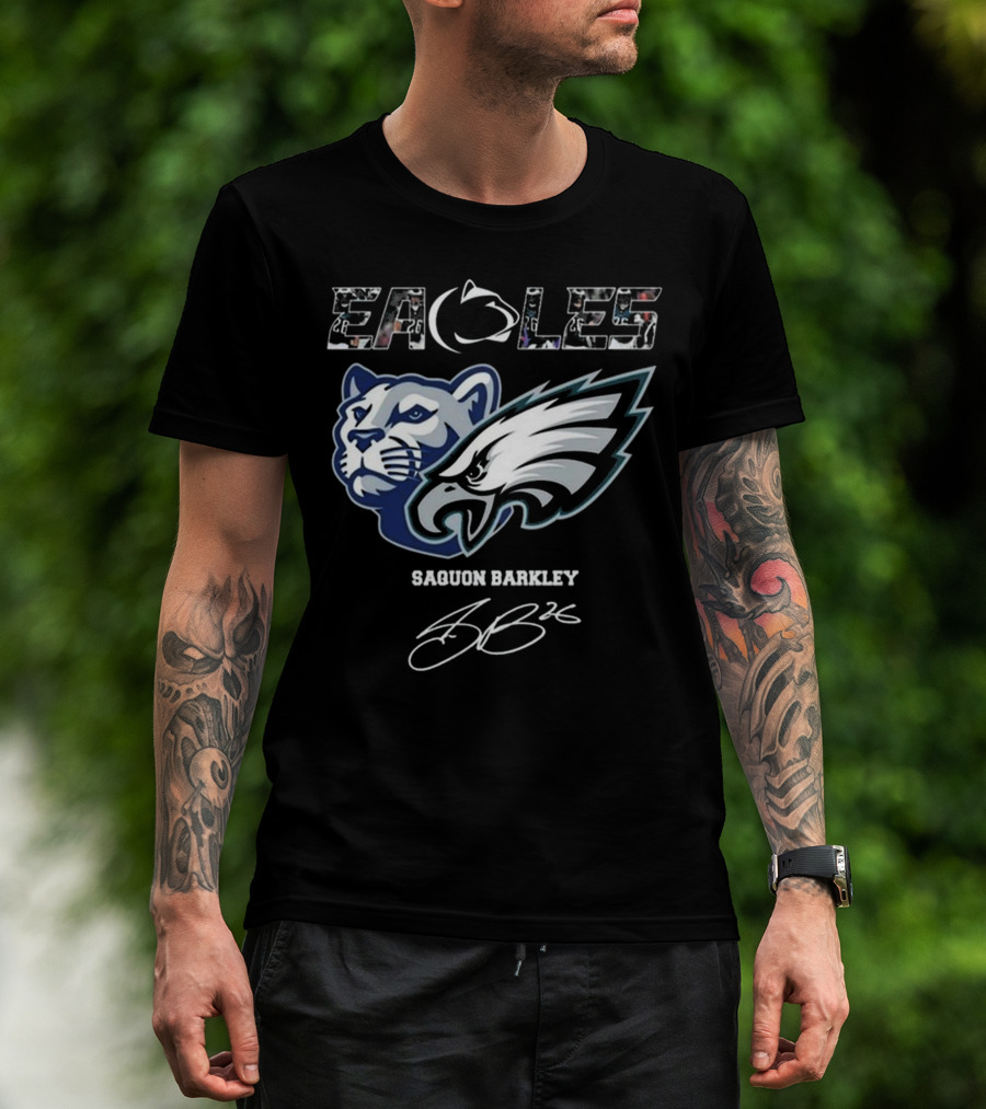 Eagles Penn State Saquon Barkley Signature T-Shirt
