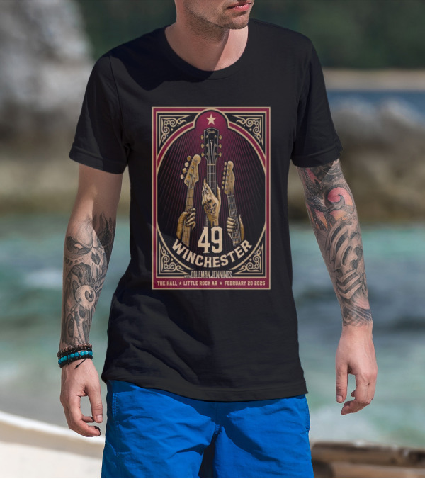 49 Winchester February 20 2025 The Hall Little Rock AR Featuring Coleman Jennings T-Shirt