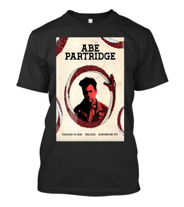 Abe Partridge February 28 2025 The Loud Huntington WV Serpent Design T-Shirt