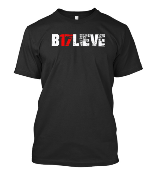 B17lieve Pierre Kingpin Text Red And White T-Shirt