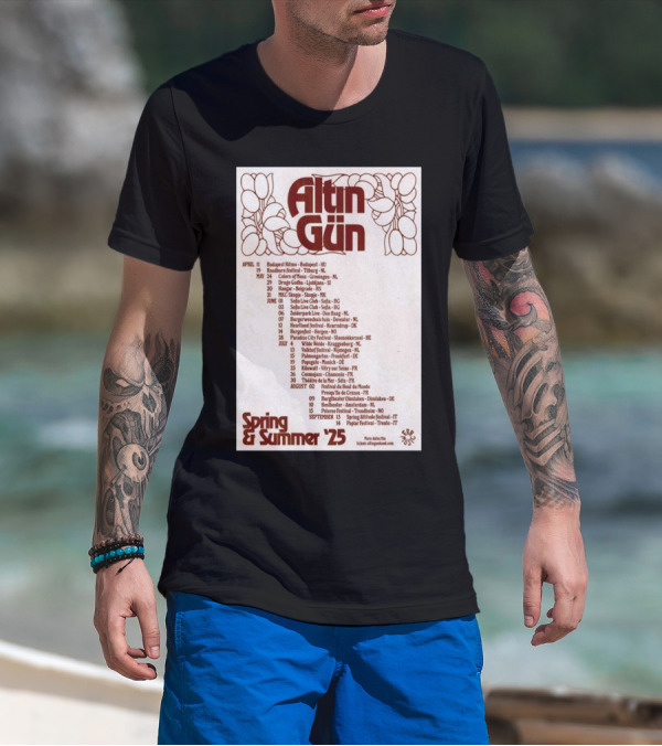 Altın Gün Spring And Summer Tour 2025 April 11 Budapest Ritmo Budapest HU 19 Roadburn Festival Tilburg NL T-Shirt