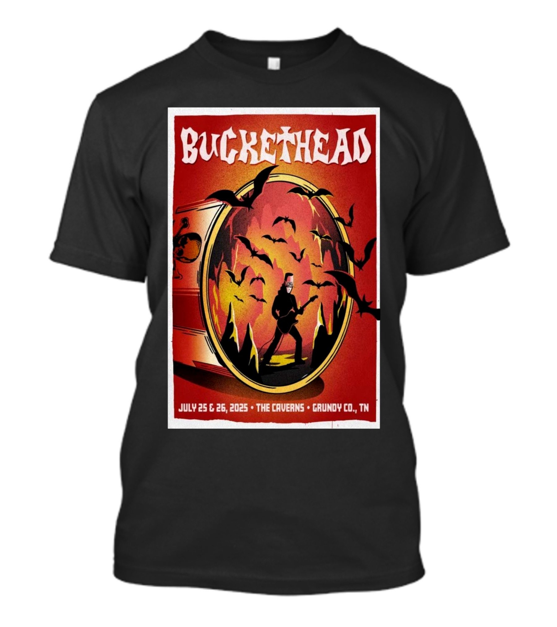 Buckethead The Caverns Grundy County TN July 25-26 2025 T-Shirt