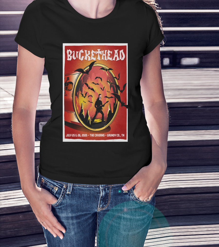 Buckethead The Caverns Grundy County TN July 25-26 2025 T-Shirt