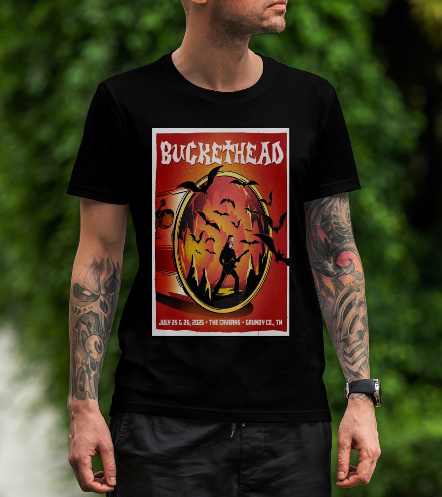 Buckethead The Caverns Grundy County TN July 25-26 2025 T-Shirt