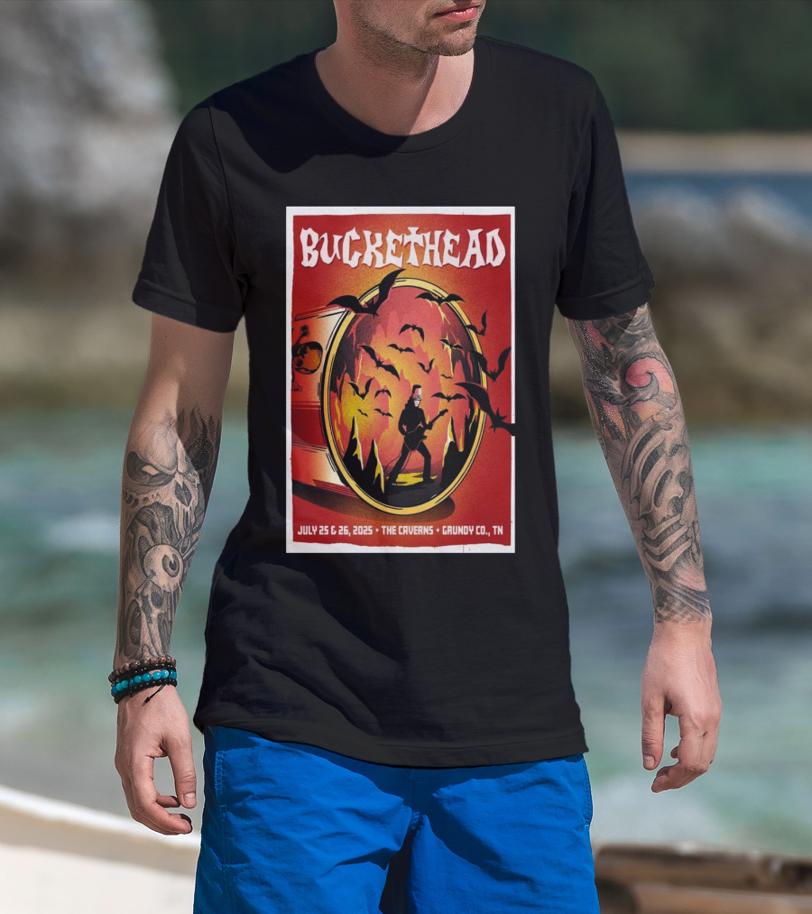 Buckethead The Caverns Grundy County TN July 25-26 2025 T-Shirt