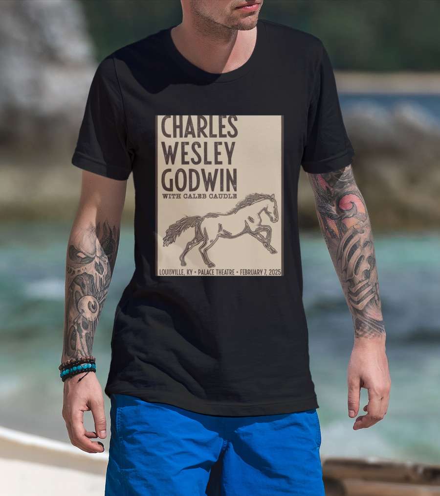 Charles Wesley Godwin With Caleb Caudle February 7 2025 Louisville Palace Theatre KY Event T-Shirt