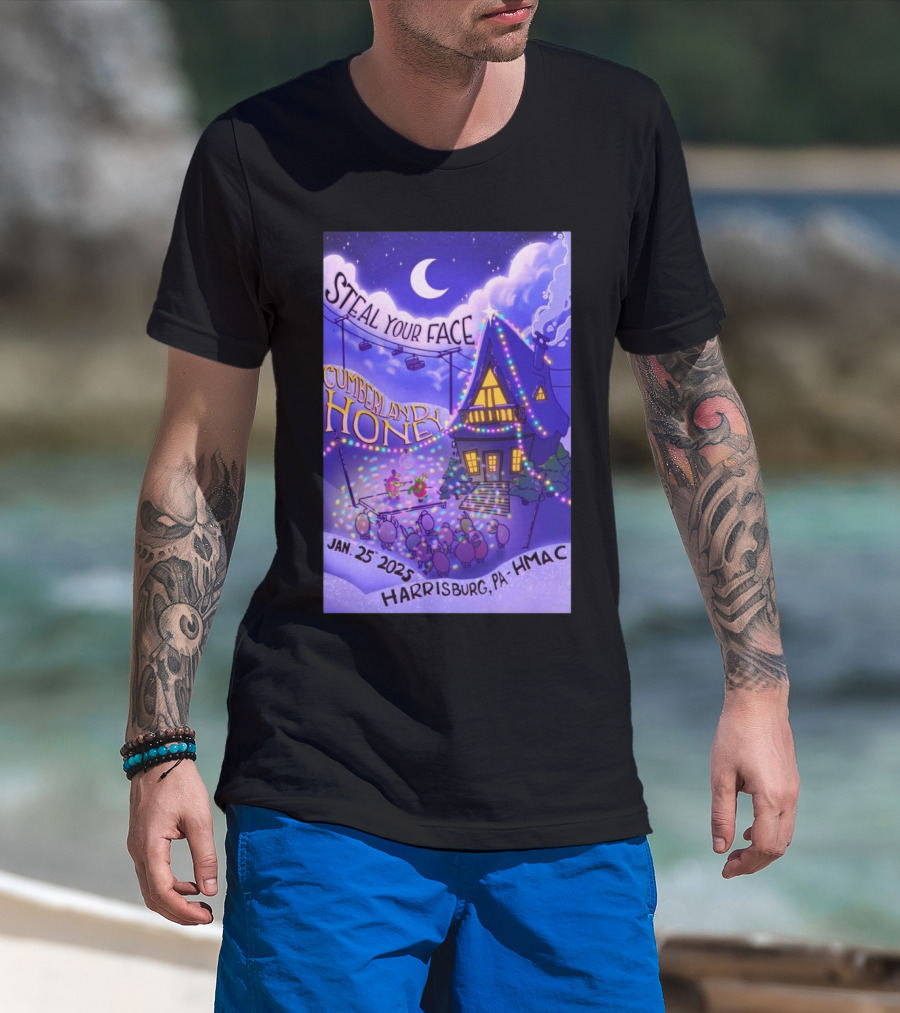 Steal Your Face Cumberland Honey January 25 2025 Harrisburg PA HMAC T-Shirt