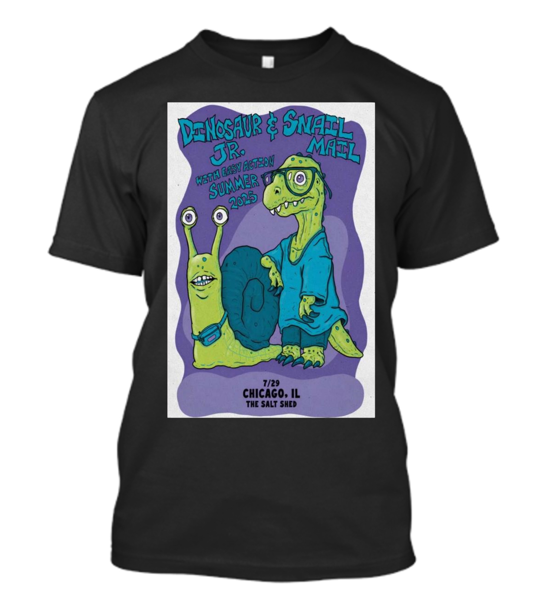 Dinosaur Jr. Snail Mail With Easy Action Summer 2025 Chicago IL 7/29 The Salt Shed T-Shirt