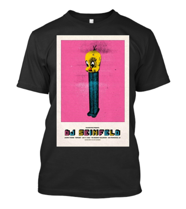 Goldenvoice Presents DJ Seinfeld Regency Ballroom San Francisco January 17 2025 Jasper Tygner Tripleset Pez Dispenser Graphic T-Shirt
