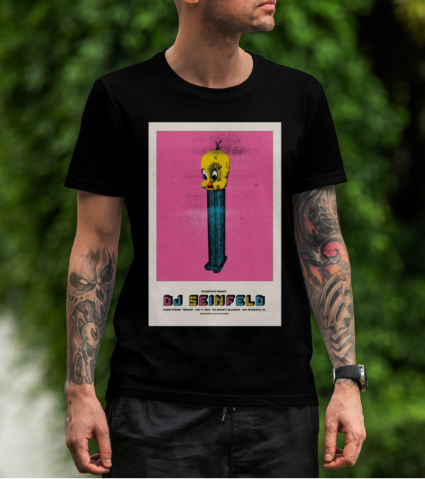 Goldenvoice Presents DJ Seinfeld Regency Ballroom San Francisco January 17 2025 Jasper Tygner Tripleset Pez Dispenser Graphic T-Shirt