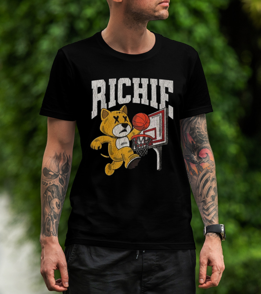 Richie Basketball Bear Dunk Playoff T-Shirt