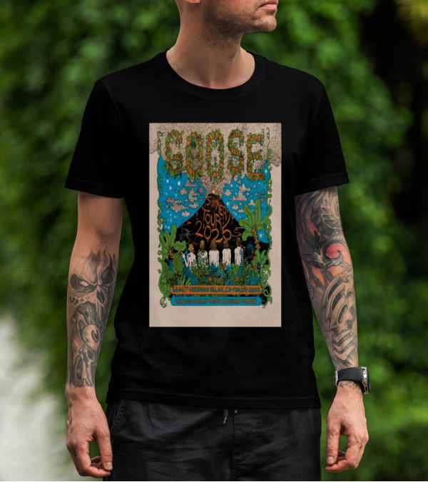 Goose Summer Tour 2025 Fiddler’s Green Amphitheatre Madison Square Garden Psychedelic T-Shirt