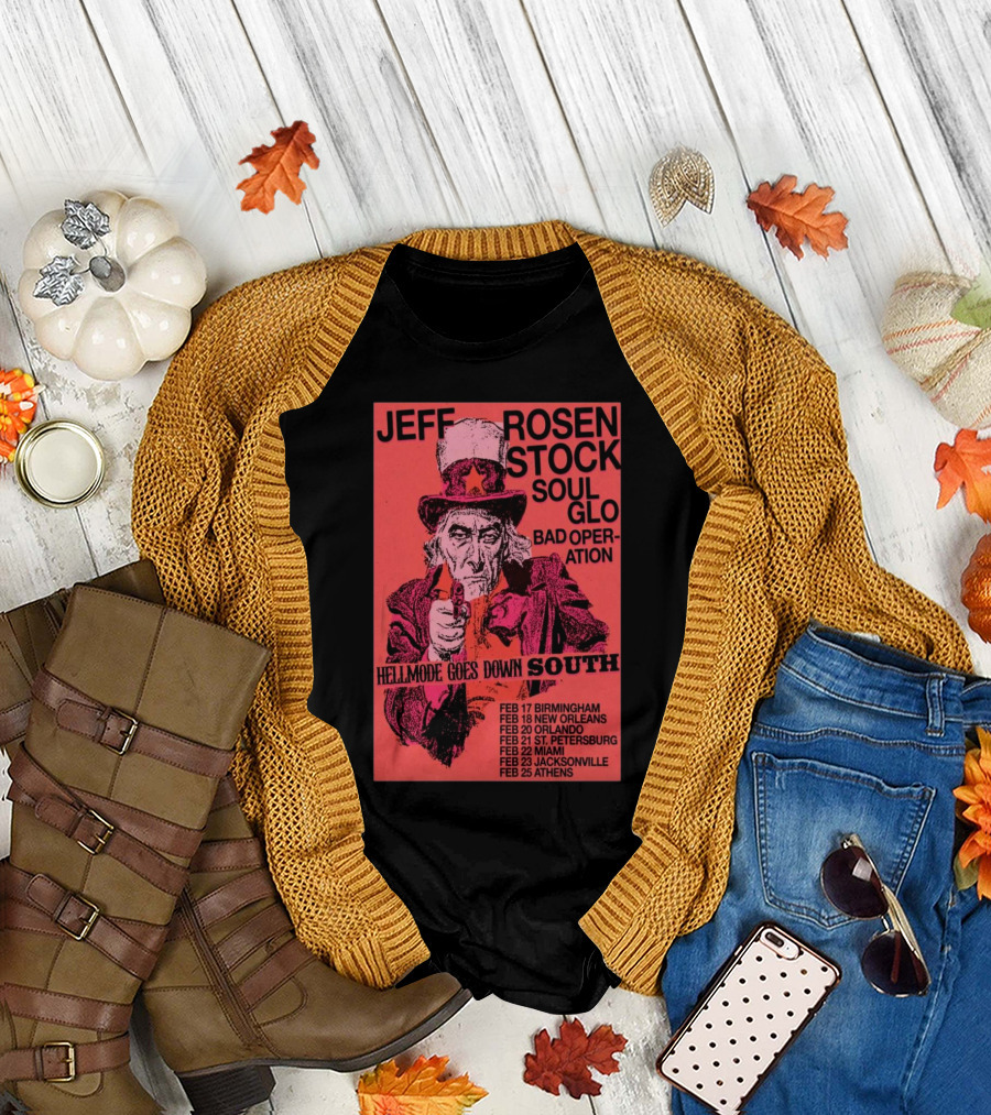 Jeff Rosenstock Soul Glo Bad Operation February 2025 Tour Hellmode Goes Down South T-Shirt
