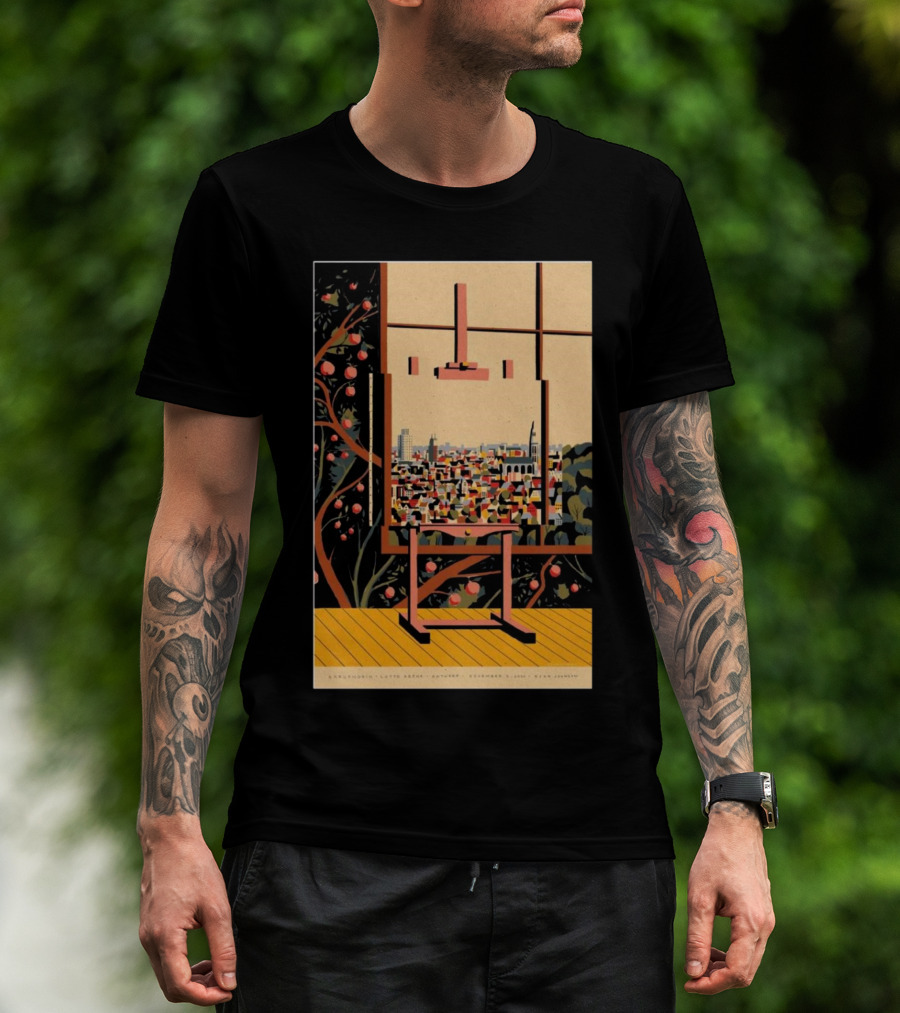 Khruangbin Lotto Arena Antwerp December 2 2024 Ryan Johnson Artwork Cityscape T-Shirt